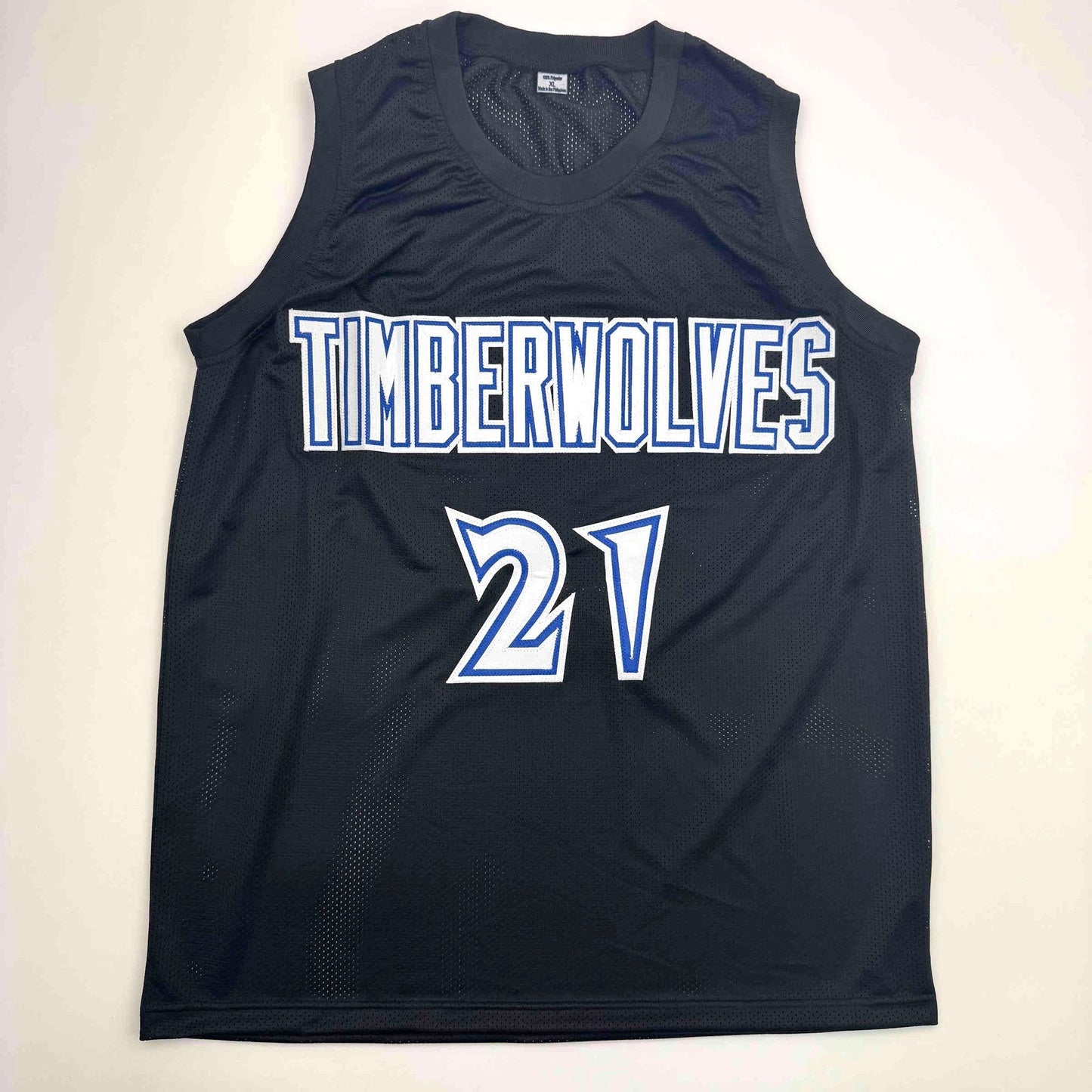 Autographed/Signed Kevin Garnett Minnesota Black Basketball Jersey Beckett BAS COA