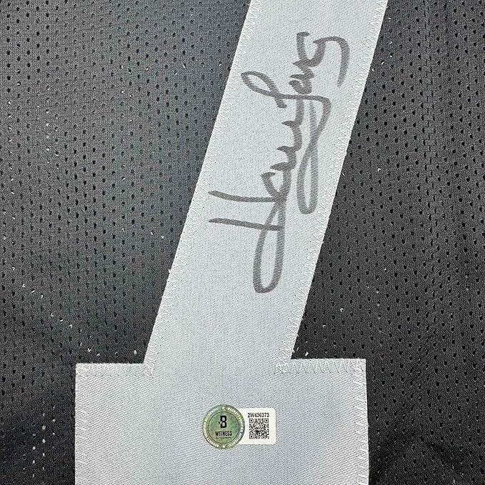 Framed Autographed/Signed Howie Long 35x39 Oakland White Football Jersey Beckett BAS COA