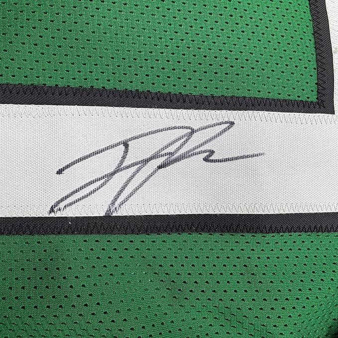 Framed Autographed/Signed Jaelan Phillips 35x39 Philadelphia Kelly Green Football Jersey PSA/DNA COA