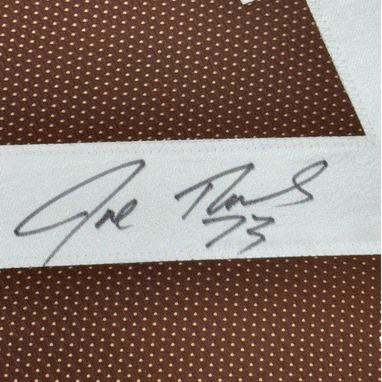 Framed Autographed/Signed Joe Thomas 35x39 Cleveland Brown Football Jersey JSA COA
