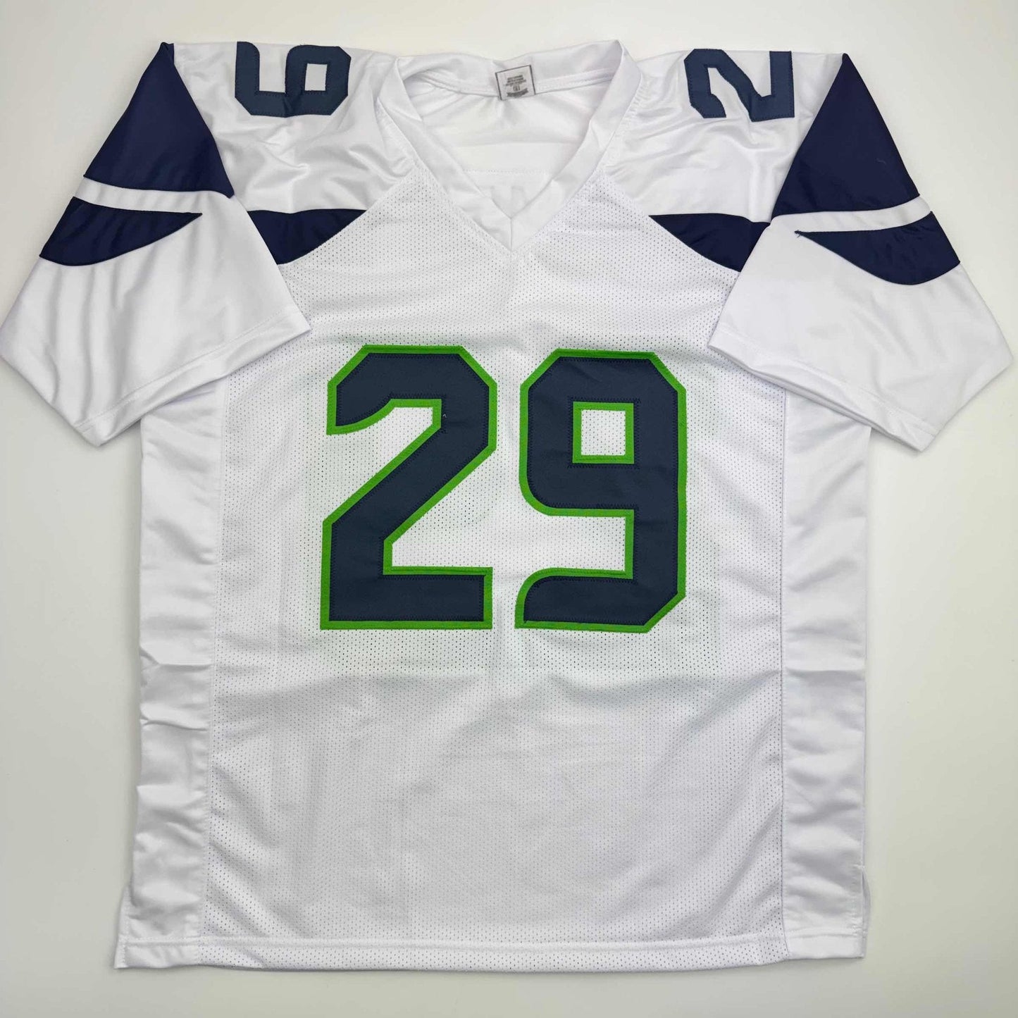 Autographed/Signed Earl Thomas III Seattle White Football Jersey Beckett BAS COA