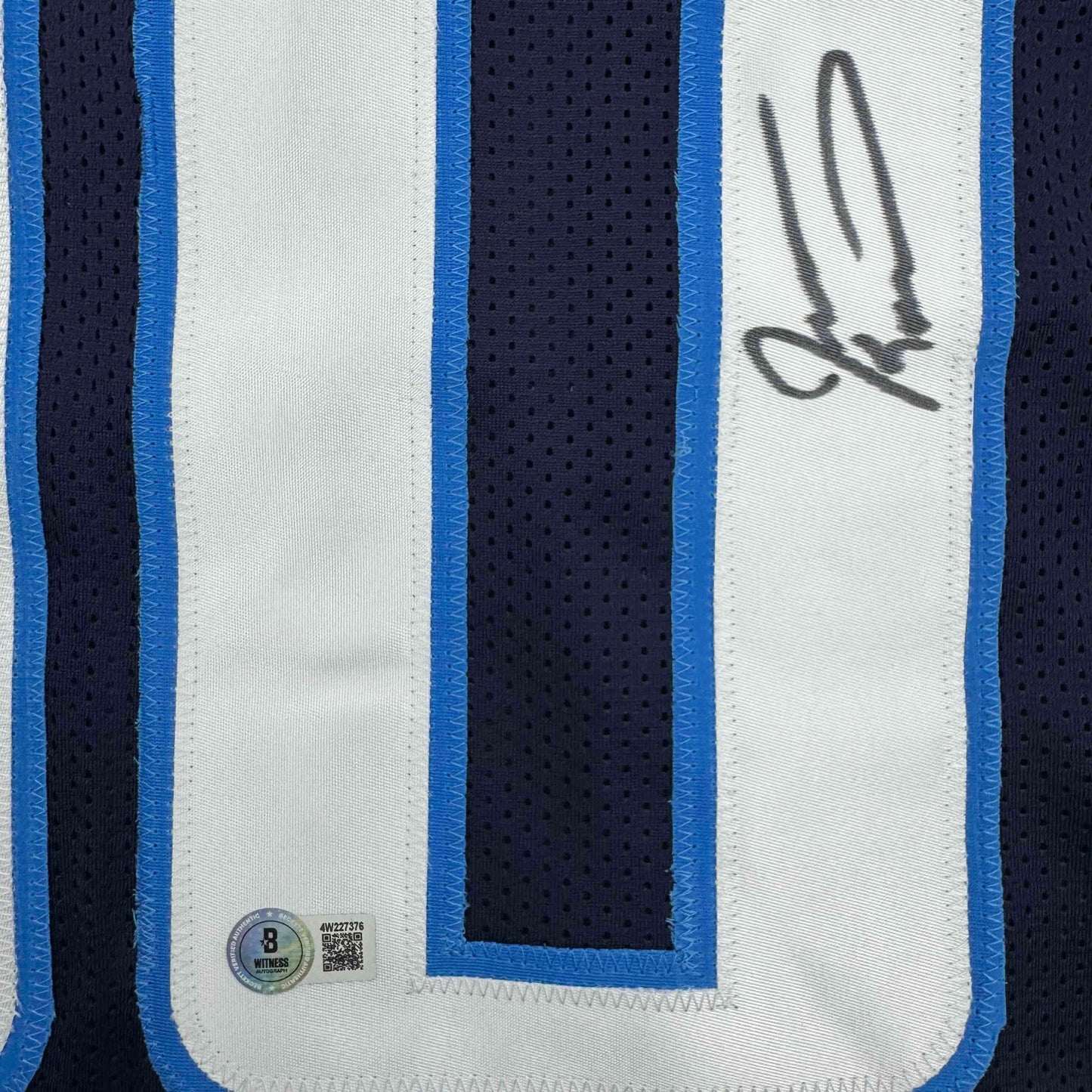 Autographed/Signed Jevon Kearse Tennessee Dark Blue Football Jersey JSA COA