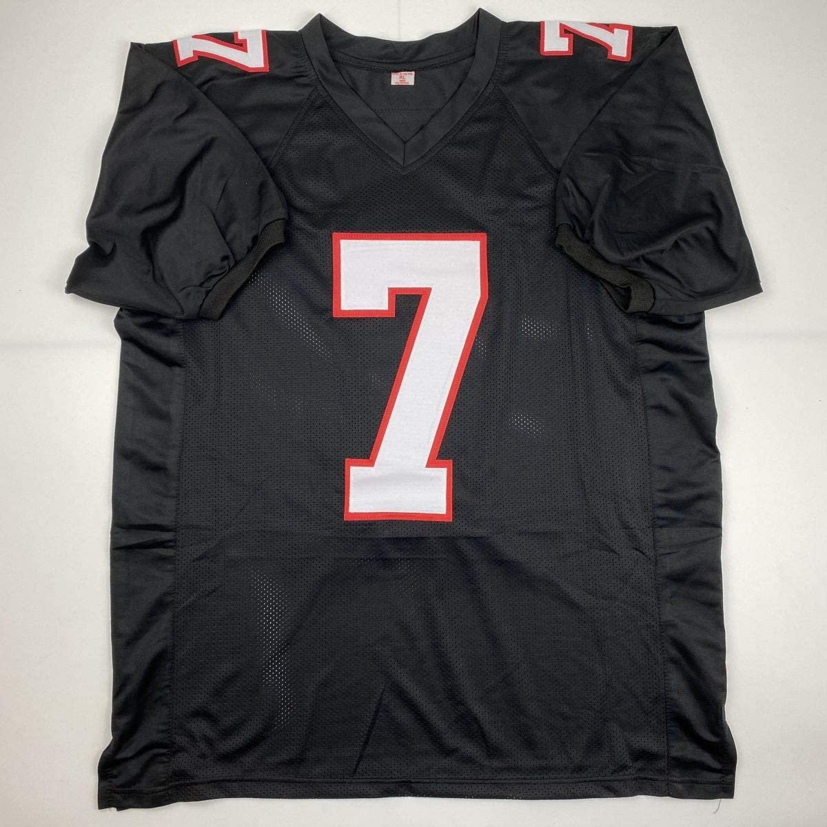 Autographed/Signed Michael Mike Vick Atlanta Retro Black Football Jersey JSA COA