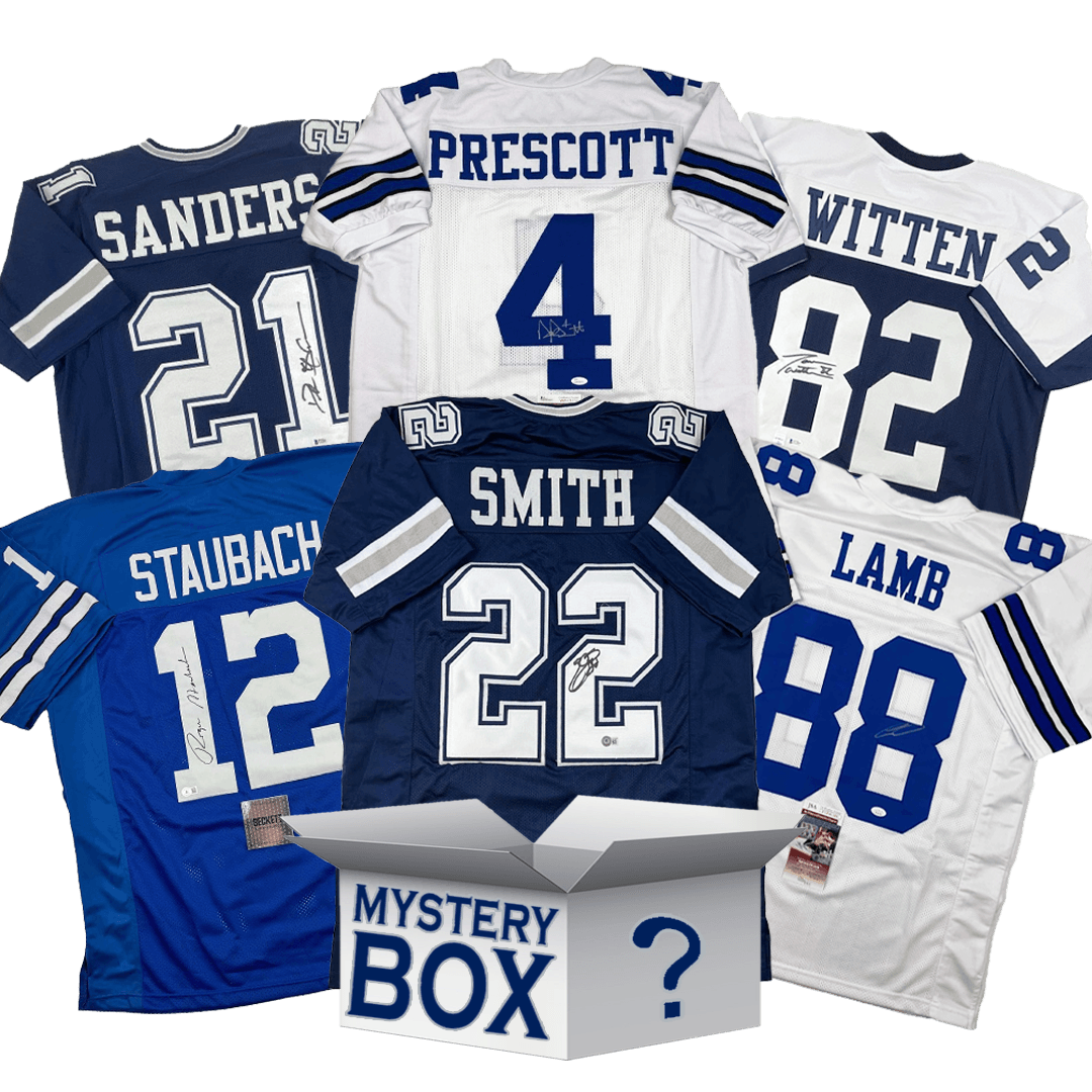 Autographed/Signed Dallas Football Jersey Mystery Box with PSA JSA or Beckett COA