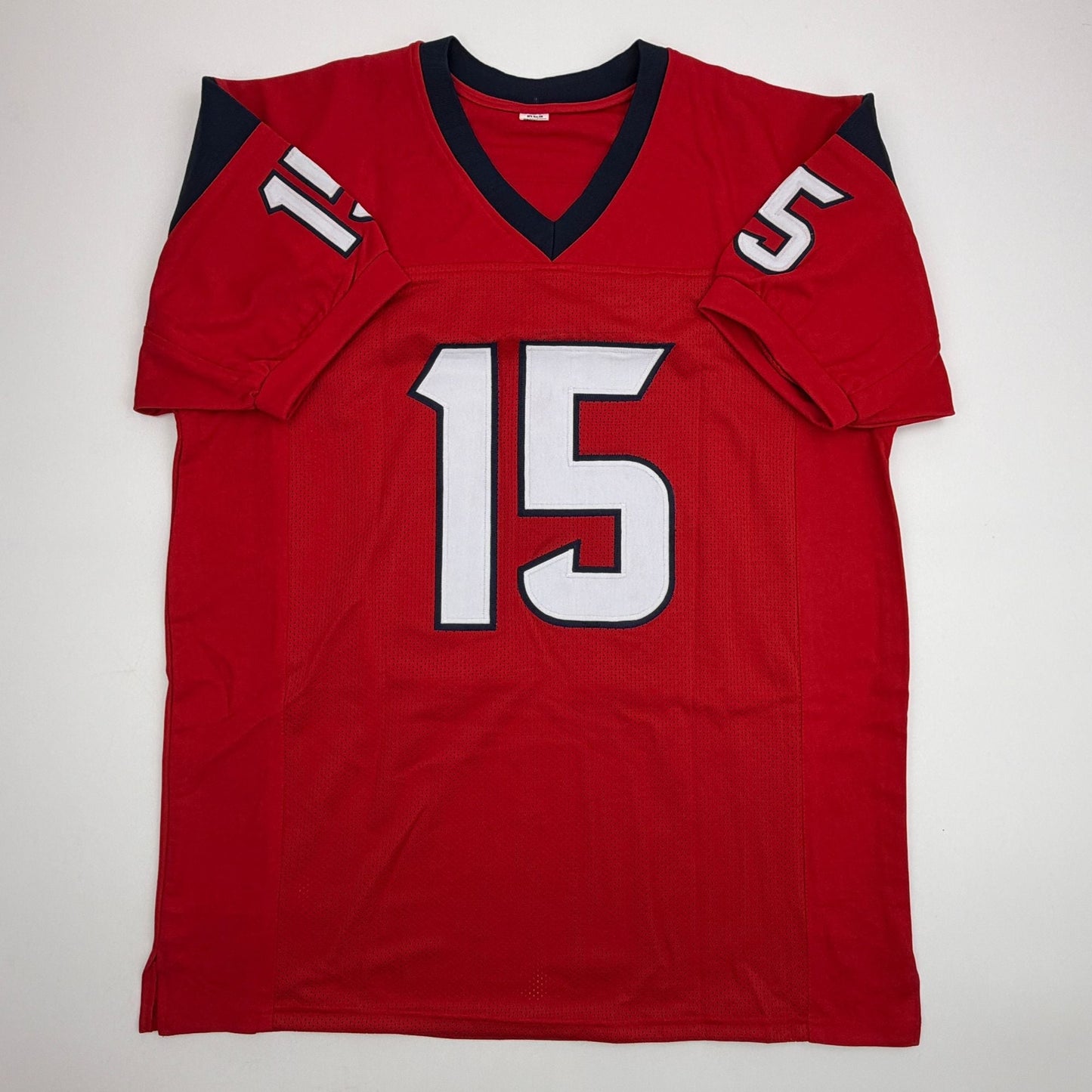 Autographed/Signed Will Fuller Houston Red Football Jersey JSA COA