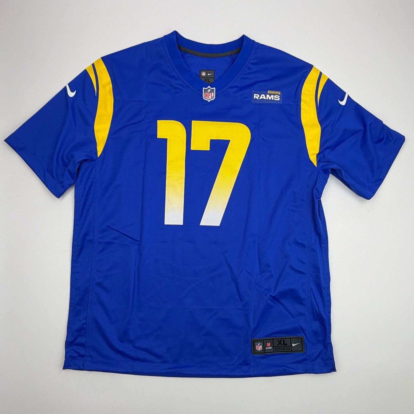 Autographed/Signed Puka Nacua #17 Los Angeles LA Rams Blue Authentic Nike Rookie Football Jersey Fanatics COA