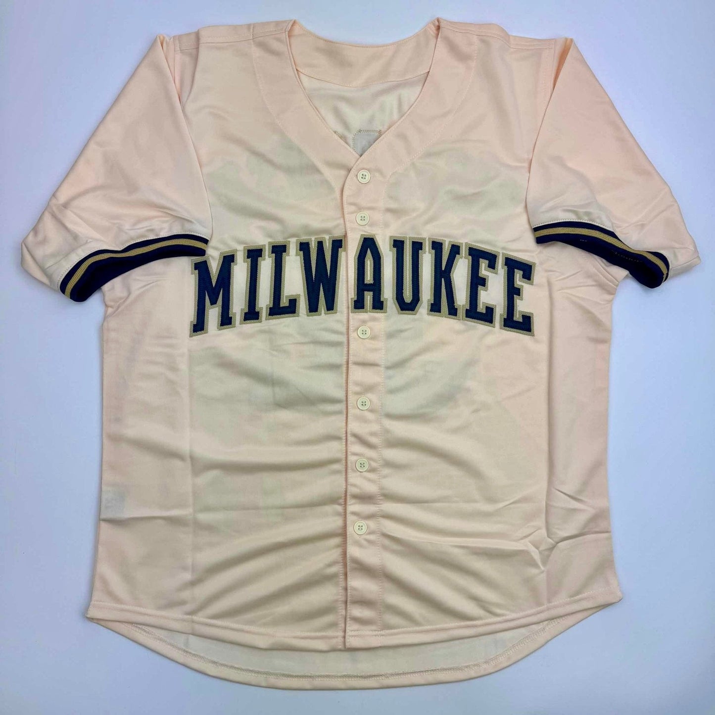Autographed/Signed Jacob Misiorowski Milwaukee Cream Baseball Jersey JSA COA