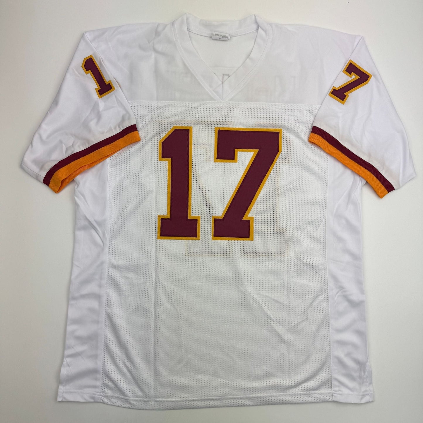 Autographed/Signed Terry McLaurin Washington White Retro Football Jersey Beckett BAS COA