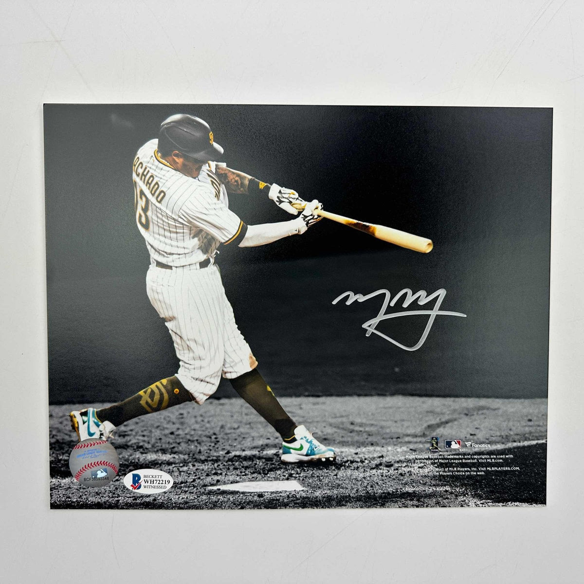 Autographed/Signed Manny Machado San Diego Padres 8x10 Baseball Photo Beckett BAS COA