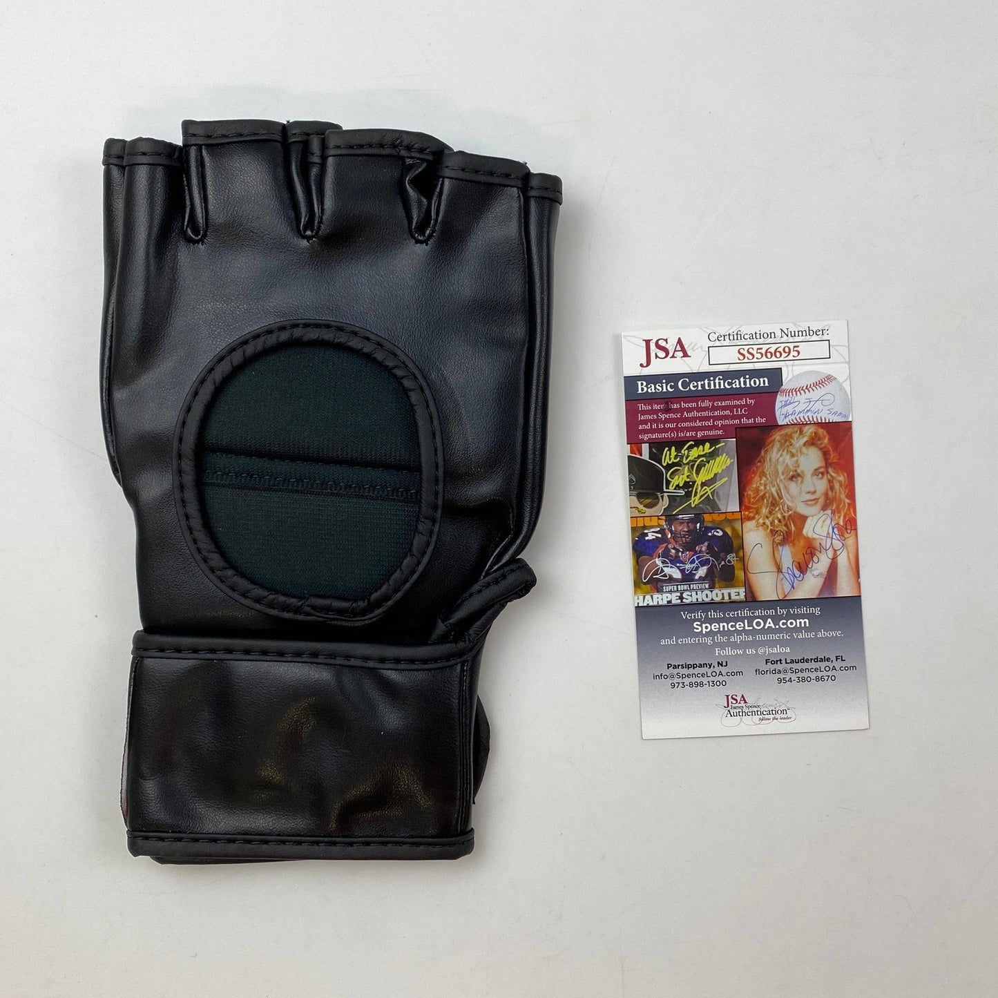 Autographed/Signed Dustin Poirier The Diamond Black UFC MMA Glove Ultimate Fighting Beckett BAS COA