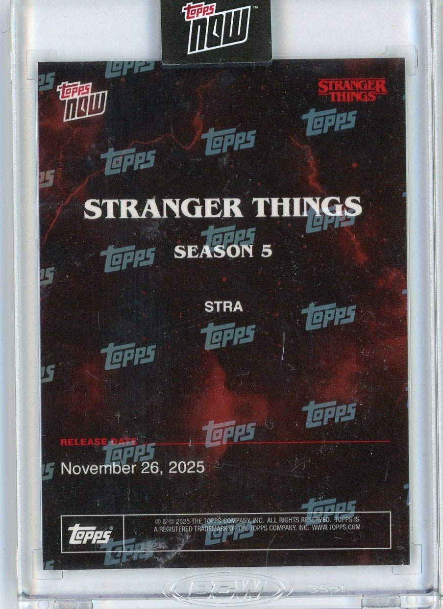 2025 Topps Now Stranger Things #STRA Green /99 Season 5 Cover Art Card