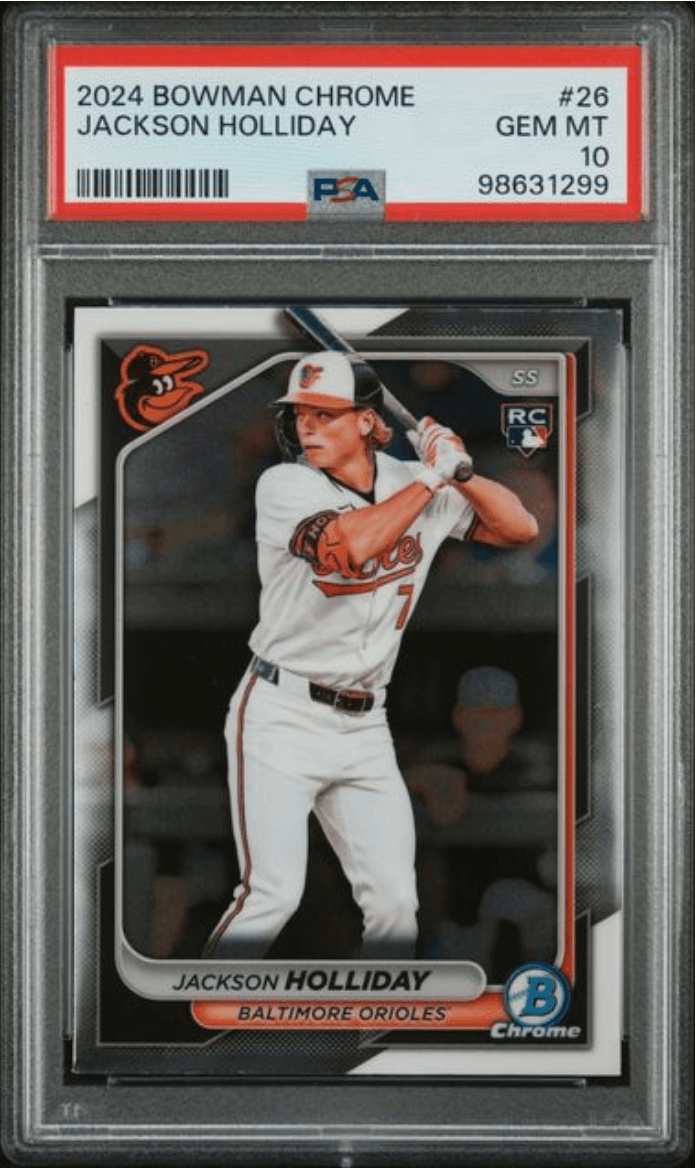 Graded 2024 Topps Bowman Chrome Jackson Holliday #26 Rookie RC Baseball Card PSA 10 Gem Mint