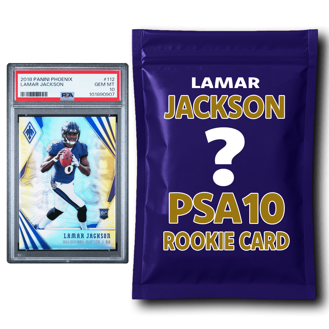 Lamar Jackson PSA 10 Graded Football Rookie Card Mystery Pack