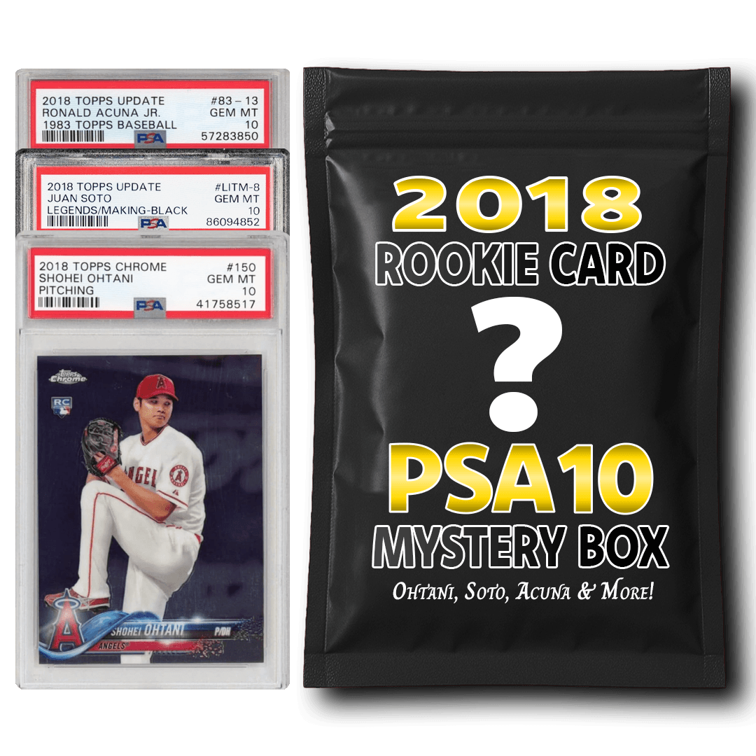 PSA 10 Graded 2018 MLB Baseball Rookie Card Mystery Box (Ohtani, Soto, Acuna & More!)
