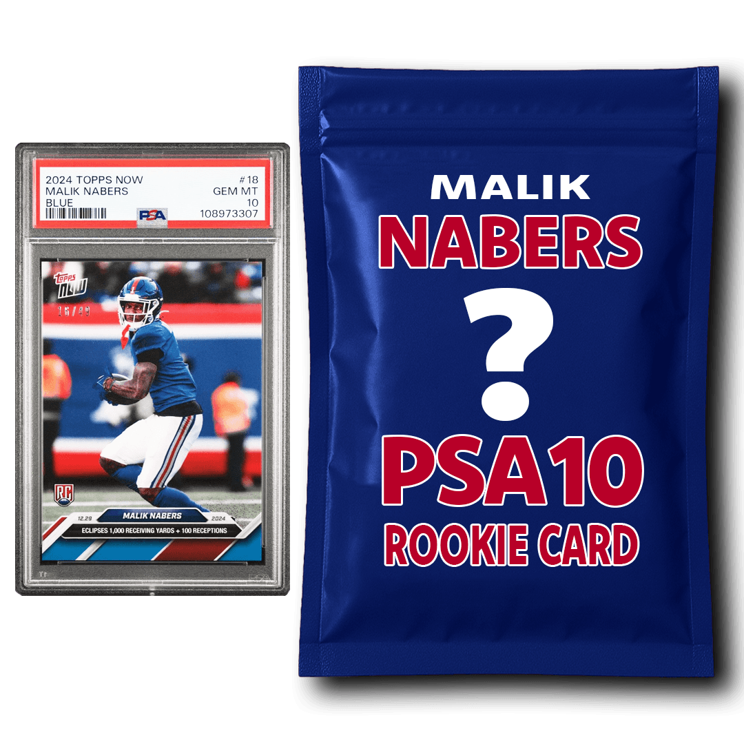 Malik Nabers PSA 10 Graded Football Rookie Card Mystery Pack