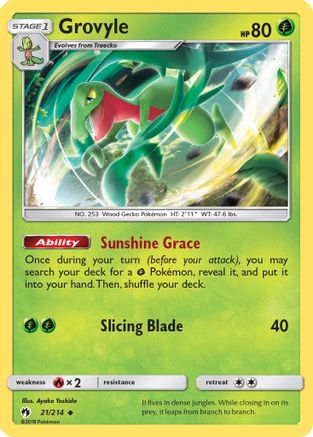 Grovyle 021/214 - SM Lost Thunder