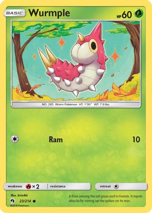 Wurmple 023/214 - SM Lost Thunder Reverse Holofoil