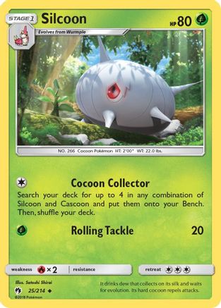 Silcoon 025/214 - SM Lost Thunder Reverse Holofoil