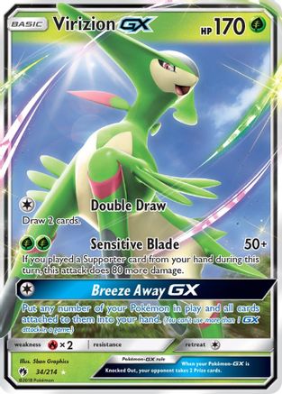 Virizion GX 034/214 - SM Lost Thunder Holofoil