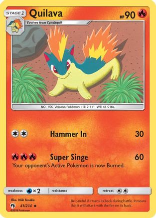 Quilava 041/214 - SM Lost Thunder Reverse Holofoil