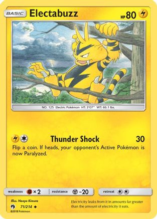 Electabuzz 071/214 - SM Lost Thunder Reverse Holofoil