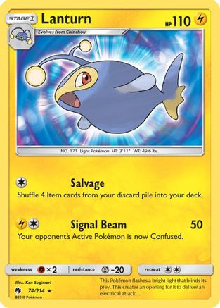 Lanturn 074/214 - SM Lost Thunder Reverse Holofoil