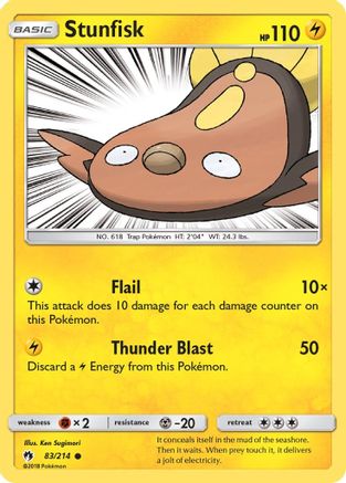 Stunfisk 083/214 - SM Lost Thunder Reverse Holofoil