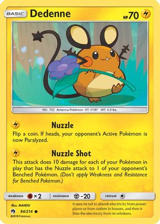 Dedenne 084/214 - SM Lost Thunder Reverse Holofoil
