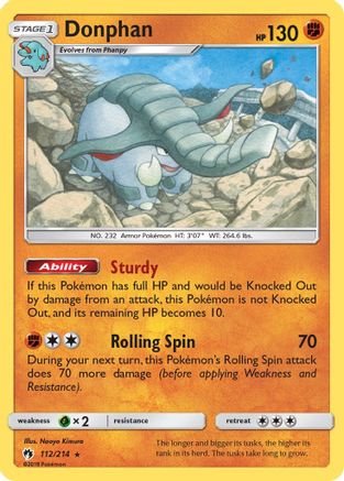 Donphan 112/214 - SM Lost Thunder