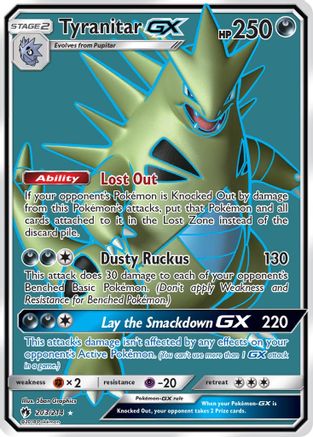 Tyranitar GX (Full Art) 203/214 - SM Lost Thunder Holofoil
