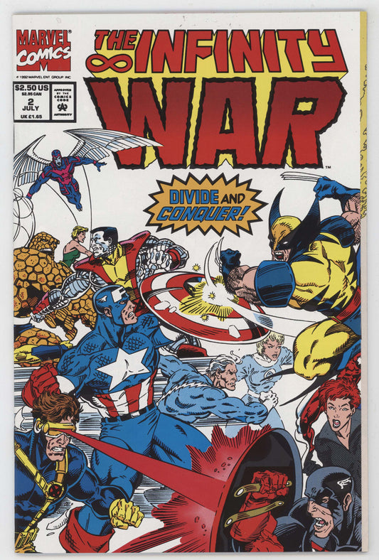 Infinity War 2 Marvel 1992 NM+ 9.6 Gauntlet Avengers X-Men Ron Lim