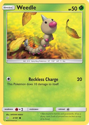 Weedle 003/181 - SM Team Up Reverse Holofoil