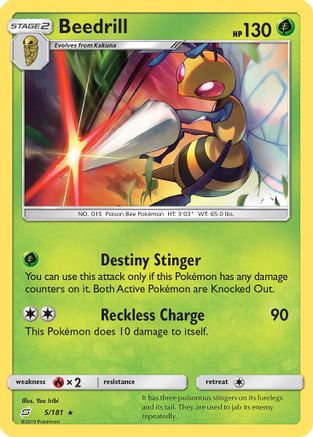 Beedrill 005/181 - SM Team Up Reverse Holofoil