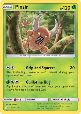 Pinsir 009/181 - SM Team Up Reverse Holofoil