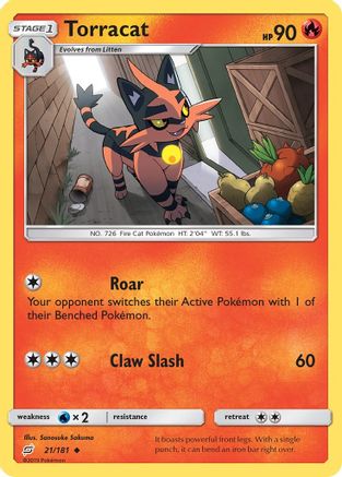 Torracat 021/181 - SM Team Up Reverse Holofoil