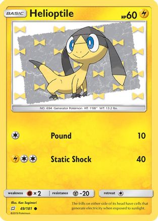 Helioptile 049/181 - SM Team Up Reverse Holofoil