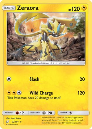 Zeraora 052/181 - SM Team Up Reverse Holofoil