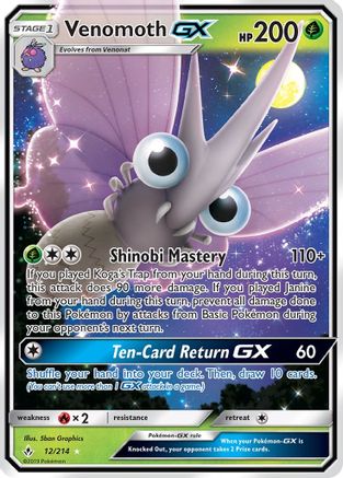 Venomoth GX 012/214 - SM Unbroken Bonds Holofoil