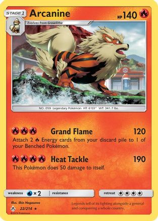 Arcanine 022/214 - SM Unbroken Bonds Reverse Holofoil