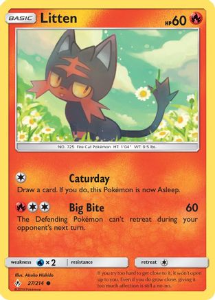 Litten 027/214 - SM Unbroken Bonds Reverse Holofoil
