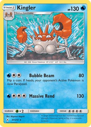 Kingler 047/214 - SM Unbroken Bonds