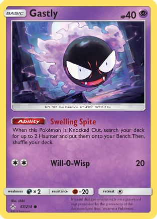 Gastly 067/214 - SM Unbroken Bonds
