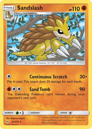 Sandslash 084/214 - SM Unbroken Bonds