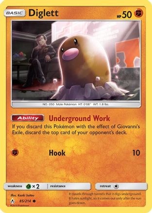 Diglett 085/214 - SM Unbroken Bonds Reverse Holofoil