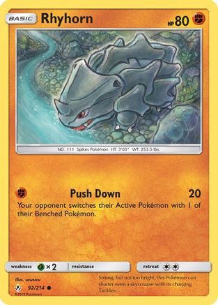 Rhyhorn 092/214 - SM Unbroken Bonds