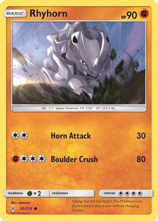 Rhyhorn 093/214 - SM Unbroken Bonds