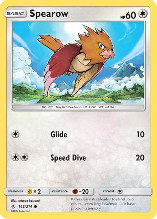 Spearow 145/214 - SM Unbroken Bonds Reverse Holofoil