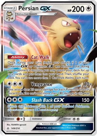 Persian GX 149/214 - SM Unbroken Bonds Holofoil