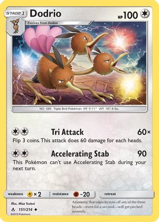 Dodrio 151/214 - SM Unbroken Bonds