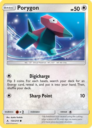 Porygon 154/214 - SM Unbroken Bonds